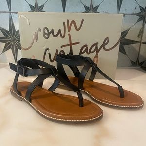 👑 NEW Crown Vintage Milano Leather Sandals